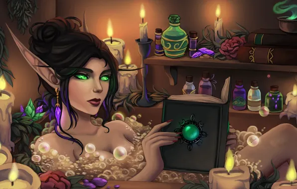 Девушка, эльфийка, World Of WarCraft