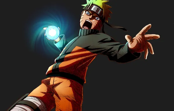 Naruto, art, расенган, наруто узумаки