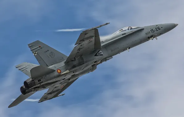 Картинка небо, полёт, F/A-18 Hornet, боевой самолёт