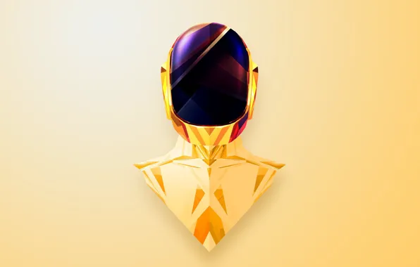 Музыка, Фон, Маска, Золото, Daft Punk, Дафт Панк, Guy Manuel de Homem Christo, Ги Мануэль