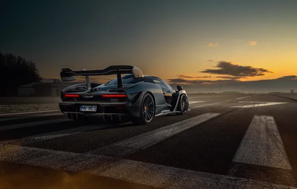 Закат, McLaren, суперкар, Senna, Novitec, 2020