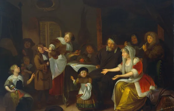 Картина, мифология, Рихард Бракенбург, Праздник Святого Николая