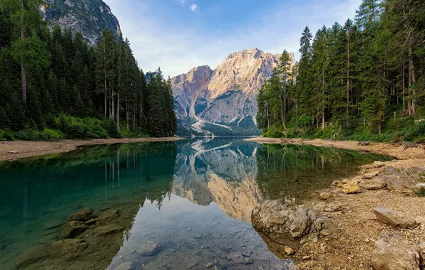Пейзаж, горы, природа, река, красота