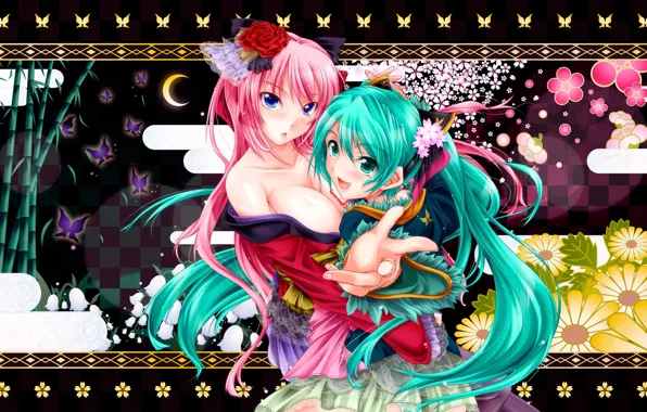 Картинка vocaloid, Music, anime, asian, japanese, kimono, oriental, asiatic