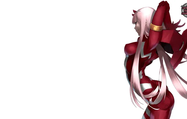 Девушка, поза, 002, Darling In The Frankxx, Милый во Франксе, Zero Two