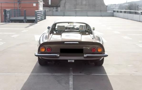 Картинка Ferrari, rear, 1973, Dino, Ferrari Dino 246 GTS