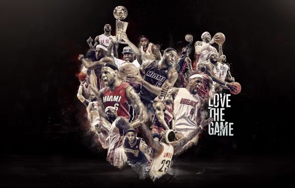 Спорт, Баскетбол, Miami, NBA, LeBron James, Heat, Игрок, Love the game