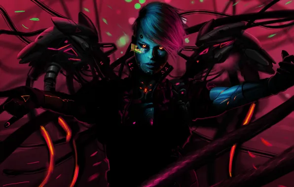 Girl, Fantasy, Art, Illustration, Concept Art, Characters, Science Fiction, Cyberpunk