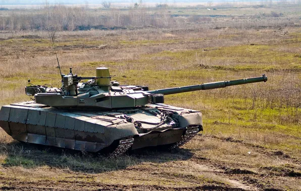 Картинка поле, танк, Украина, Т-80 &ampquot;Оплот&ampquot;