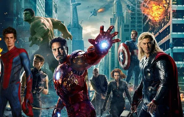 Captain america, thor, hulk, spider man, iron man, avengers
