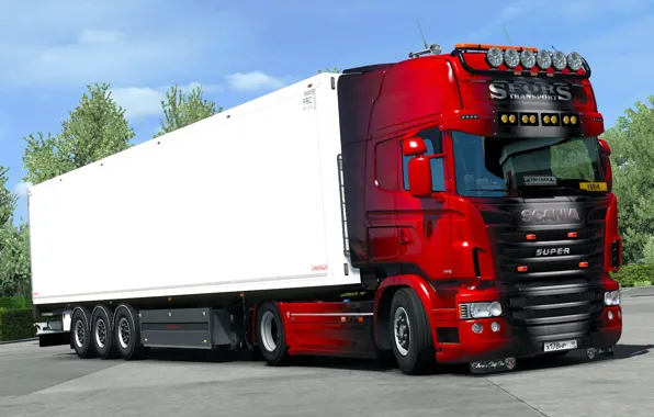 Игра, грузовик, Euro Truck Simulator 2, SCS Software
