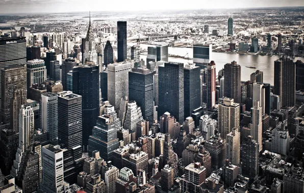 Город, здания, небоскребы, нью-йорк, сша, мегаполис, New York