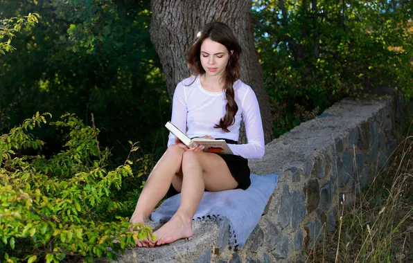 Nature, model, brunette, outside, gorgeous, photoshoot, posing, beautiful face
