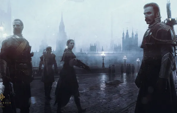 Картинка мост, туман, London, Steampunk, PS4, Playstation 4, Ready at Dawn, The Order: 1886