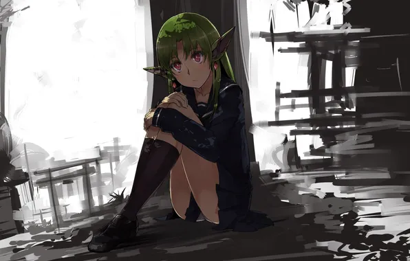 Девушка, аниме, арт, kusanagi kaoru