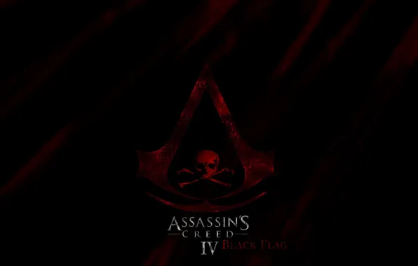 Картинка череп, флаг, Black Flag, Assassin's Creed IV