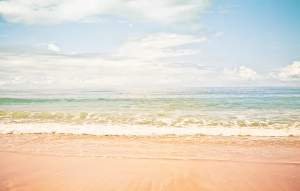 Картинка песок, волны, пляж