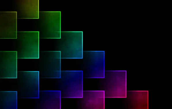 Картинка цвета, абстракция, фон, радуга, кубик, куб, яркость, cubes