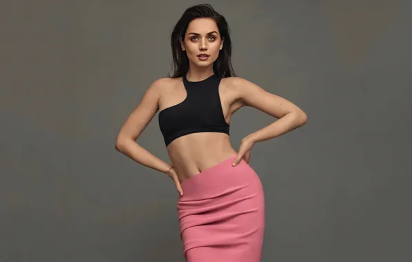 Картинка девушка, поза, улыбка, фото, тело, юбка, фигура, актриса