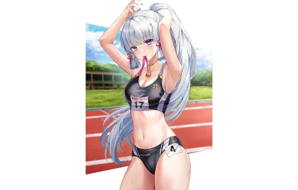 Kawaii, girl, sexy, anime, track, babe, cute, run