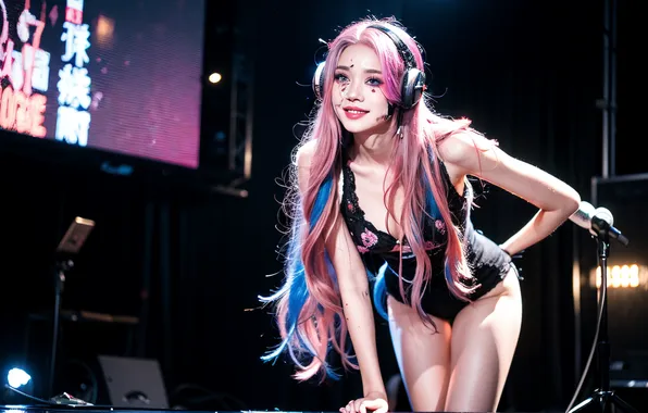 Картинка girl, young, beautiful, singer, asian, concert