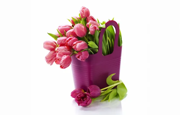 Картинка цветы, букет, тюльпаны, fresh, flowers, tulips, purple, bouquet