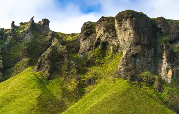 Горы, скалы, Исландия, Trolls of Foss