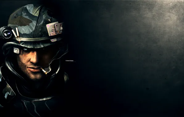 Картинка солдат, сигарета, soldier