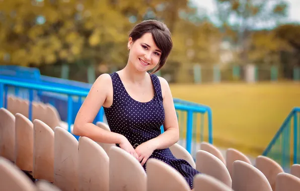 Взгляд, девушка, фон