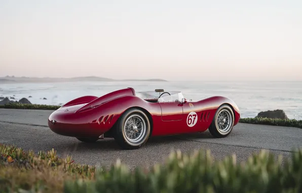 Maserati, 1957, ретро автомобили, единственный экземпляр, retro cars, Maserati 200SI, the only instance, Fantuzzi