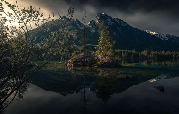 Картинка горы, природа, озеро, весна, Германия
