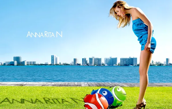 Sea, blue, beauty, make up, Anna Rita N