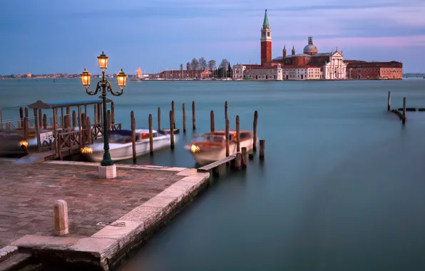 Картинка Италия, Венеция, Italy, Venice, Panorama, channel, lagoon, Grand Canal