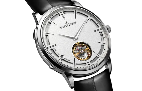 Metal, leather, watch, Jaeger LeCoultre Hybris Mechanica 11