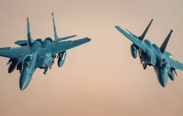 ВВС США, истребитель-бомбардировщик, американский двухместный, McDonnell Douglas F-15E Strike Eagle