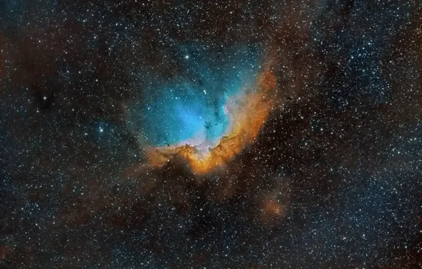Цефей, в созвездии, Wizard Nebula, рассеянное скопление, NGC 7380