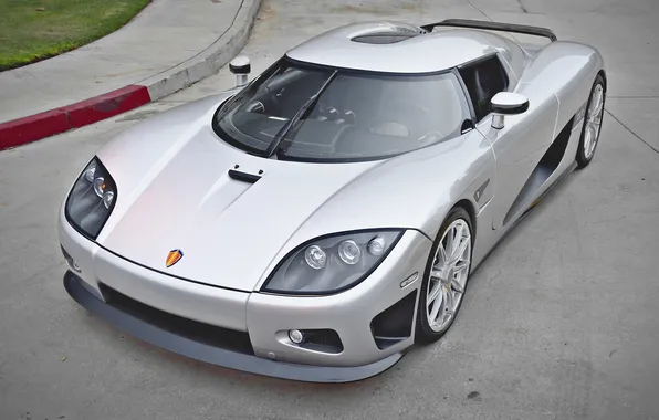 Картинка Koenigsegg, silver, supercar, road, front, CCX