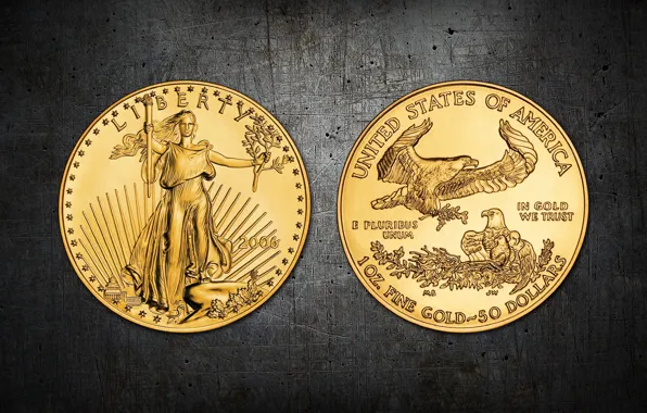 Картинка liberty, dollar, Gold, coin, United States of America
