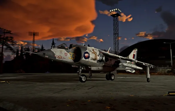 Картинка самолет, War Thunder, Британия, Harrier GR.1