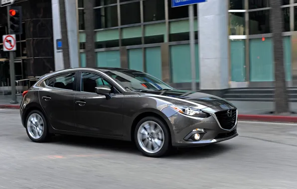 Город, серый, Авто, Mazda, металлик, хэтчбек, мазда