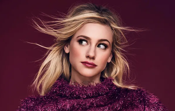 Картинка взгляд, девушка, лицо, волосы, портрет, макияж, красивая, Lili Reinhart