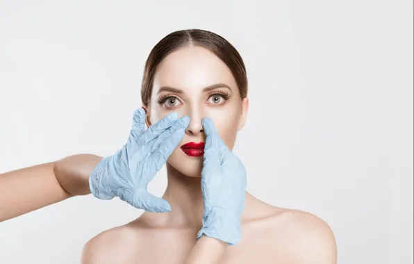 Woman, operation, aesthetics, rhinoplasty