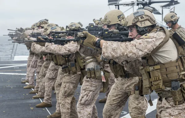 Картинка оружие, армия, солдаты, United States Marine Corps
