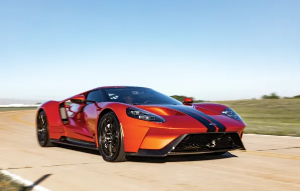 Скорость, Ford, суперкар, Ford GT, 2017, H063, Beryllium Orange