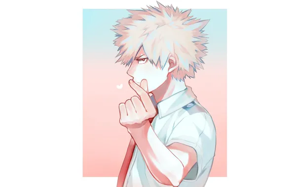 Взгляд, фон, парень, My Hero Academia, Boku No Hero Academia, Моя Геройская Академия, Бакуго Катсуки