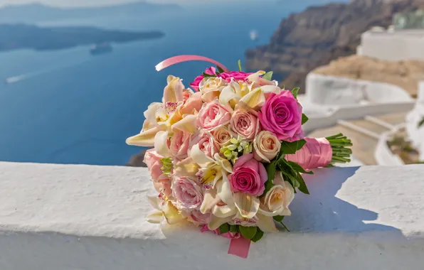 Розы, love, бутоны, flowers, romantic, roses, wedding bouquet