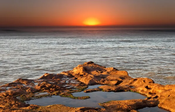Картинка восход, океан, Аргентина