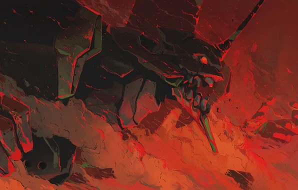 Робот, Ева, крик, Evangelion