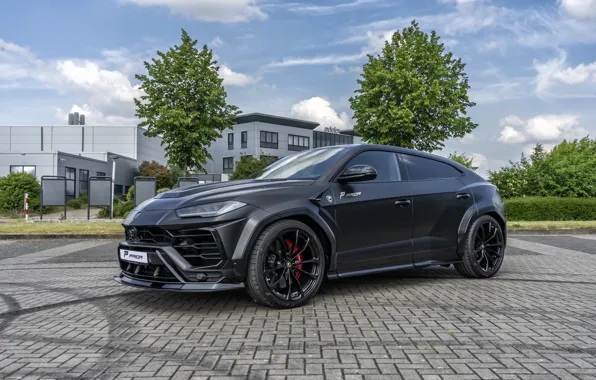 Lamborghini, Front, Black, Prior Design, Urus, Lamborghini Urus, Matte Black