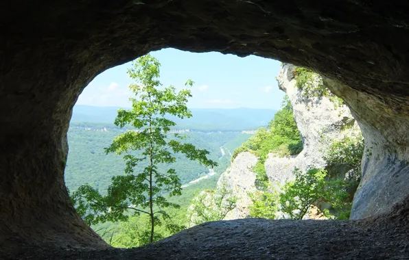 Картинка горы, пещера, Кавказ